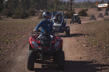 Quad et Chameau au Coucher du Soleil