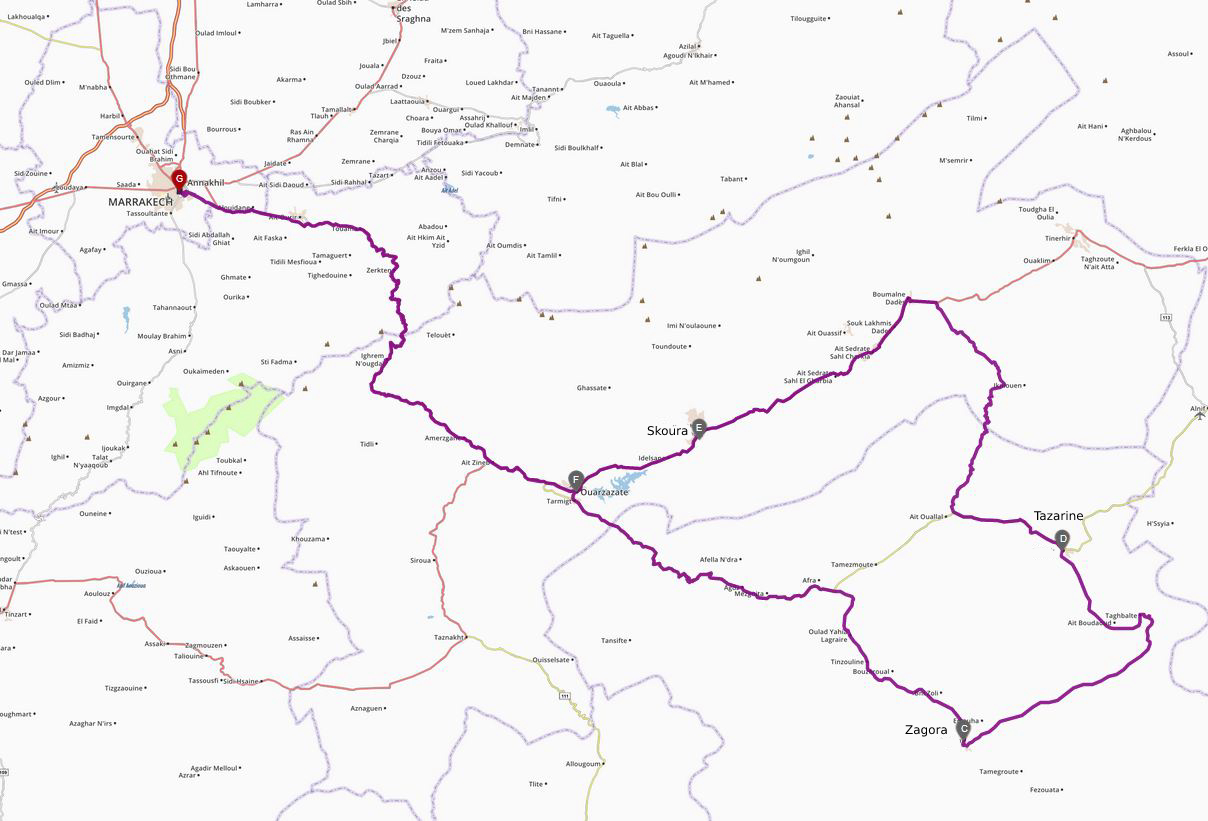 The Magic of the Atlas and South - Itinerary